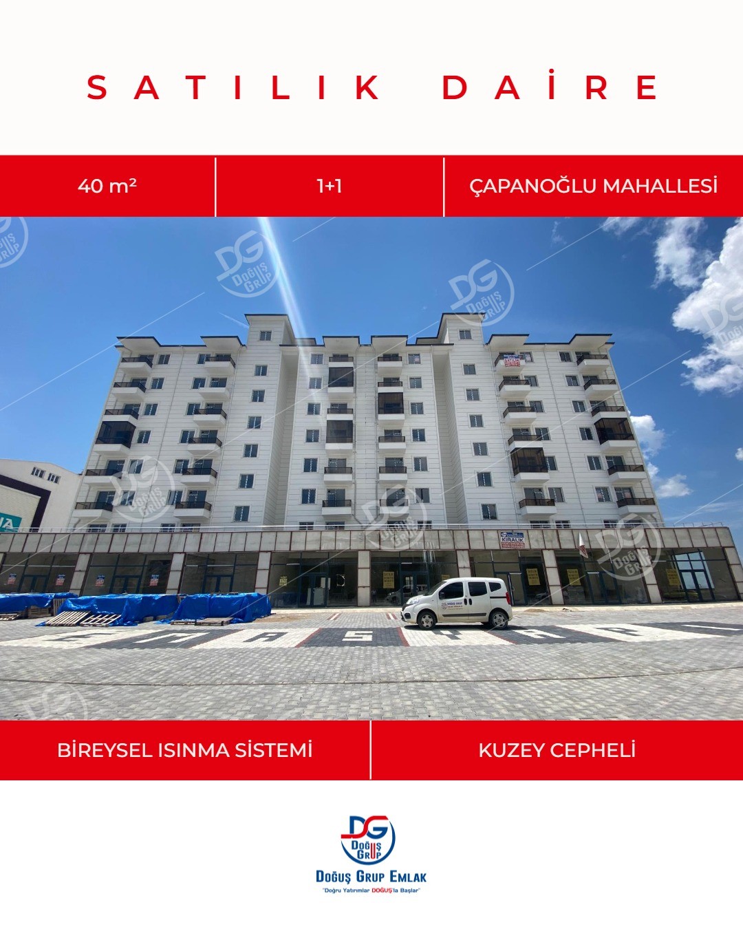 ÜNİVERSİTE YOLUNDA 1+1 SATILIK DAİRE